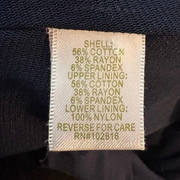 Garnet Hill Blue Dress Drape Front Elastic Waist XL Cotton Blend - Picture 7 of 9